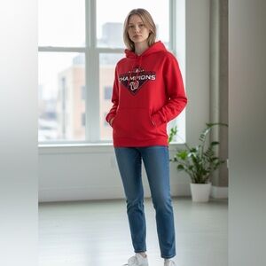 Majestic Red WASHINGTON World Series 2019 champions Hoodie